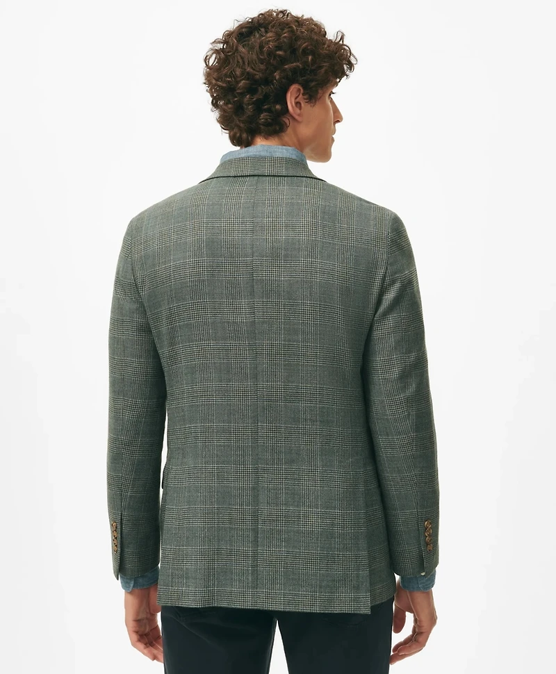 Classic Fit Checked Sport Coat Hopsack Wool