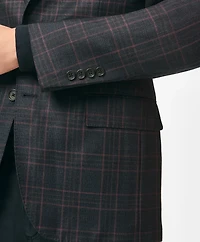 Slim Fit Checked Sport Coat Hopsack Wool
