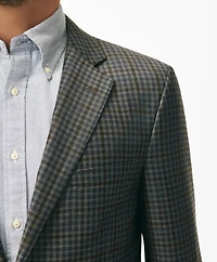 Traditional Fit Gingham Sport Coat Wool