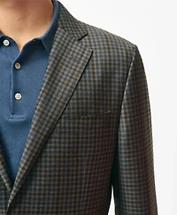 Slim Fit Gingham Sport Coat Wool