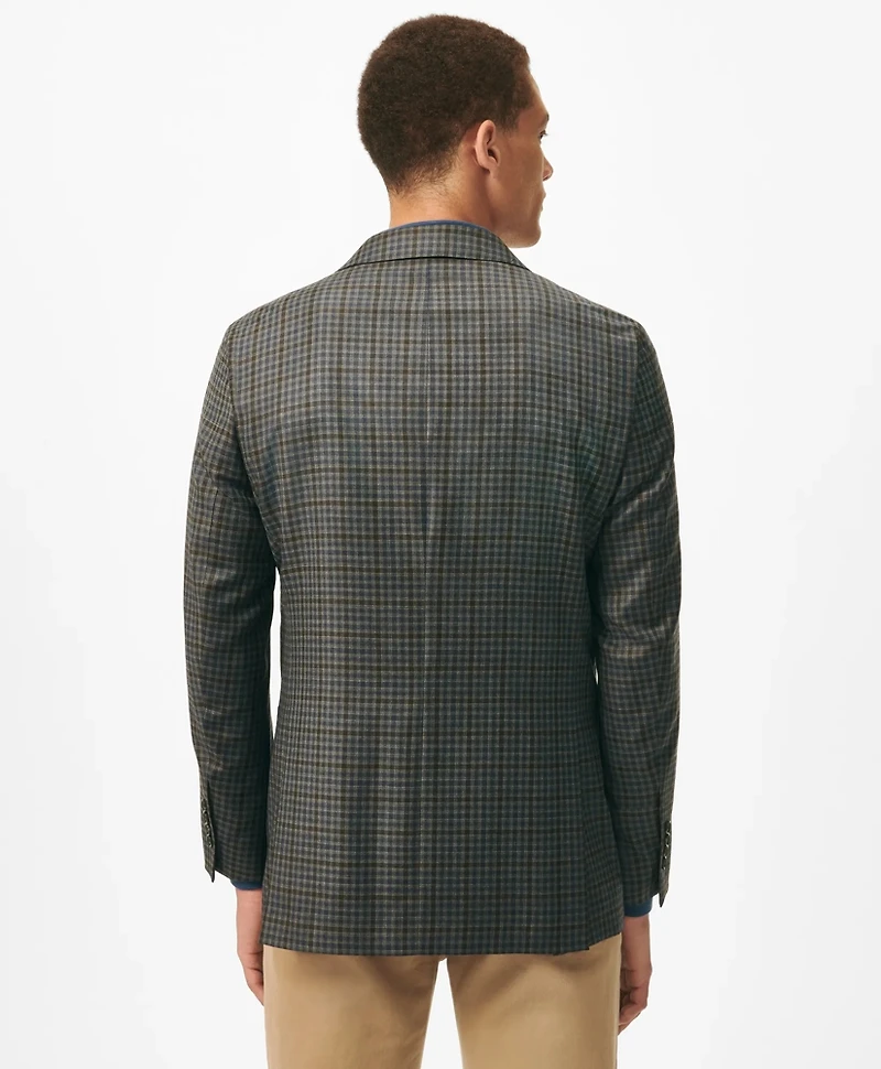 Slim Fit Gingham Sport Coat Wool