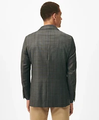 Slim Fit Gingham Sport Coat Wool