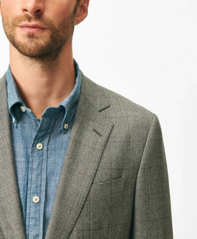 Classic Fit Overcheck Sport Coat Flannel Merino Wool