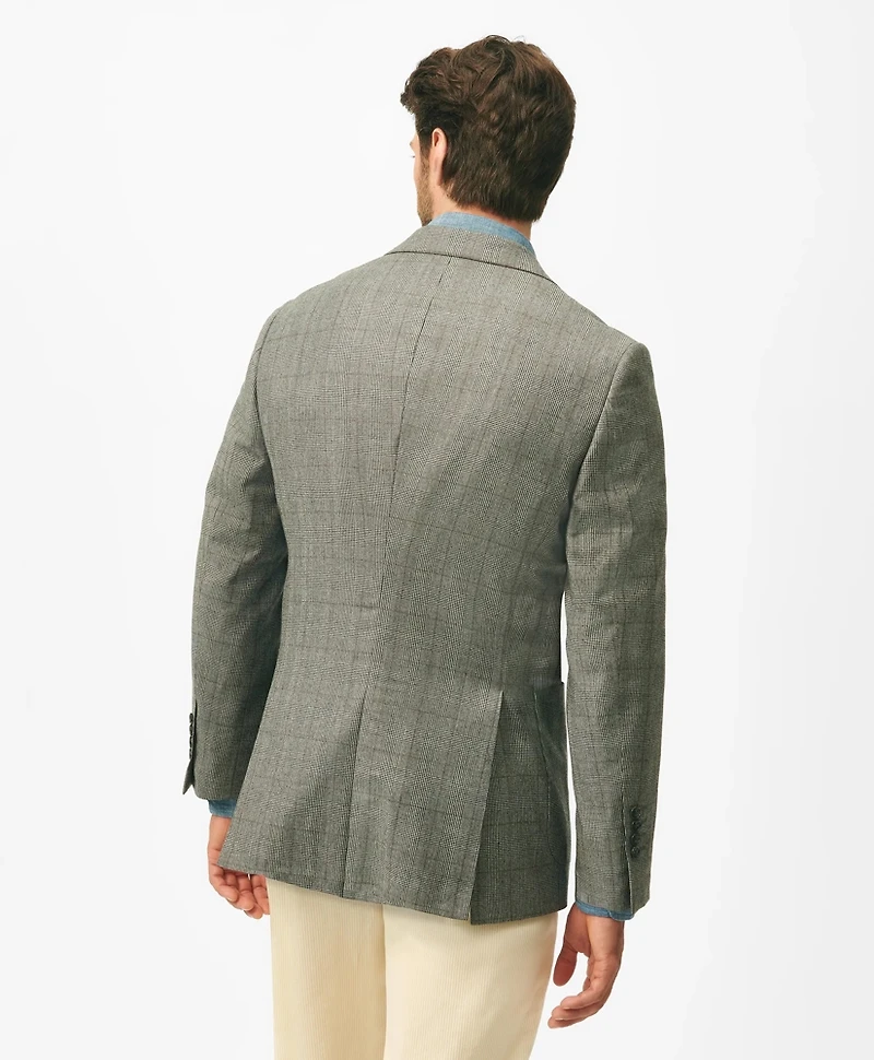 Classic Fit Overcheck Sport Coat Flannel Merino Wool