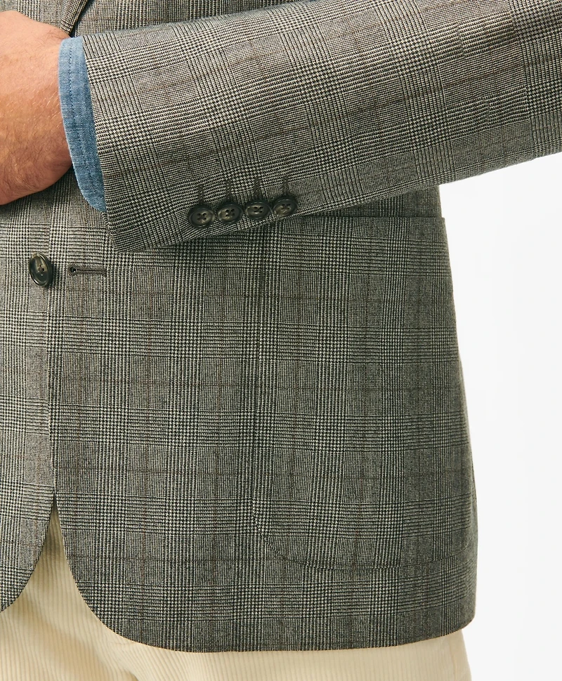 Classic Fit Overcheck Sport Coat Flannel Merino Wool