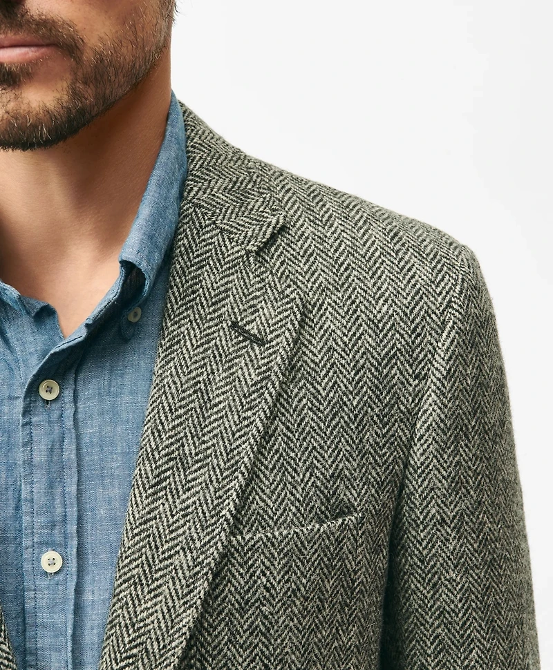 1818 No. 1 Sack Sport Coat Herringbone Harris Tweed
