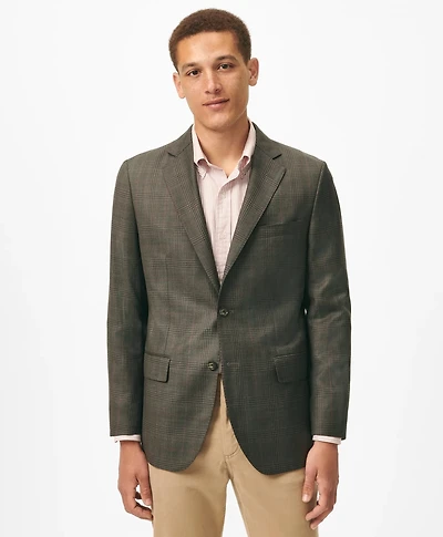 Slim Fit Checked Sport Coat Wool