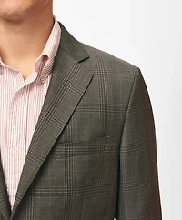 Slim Fit Checked Sport Coat Wool