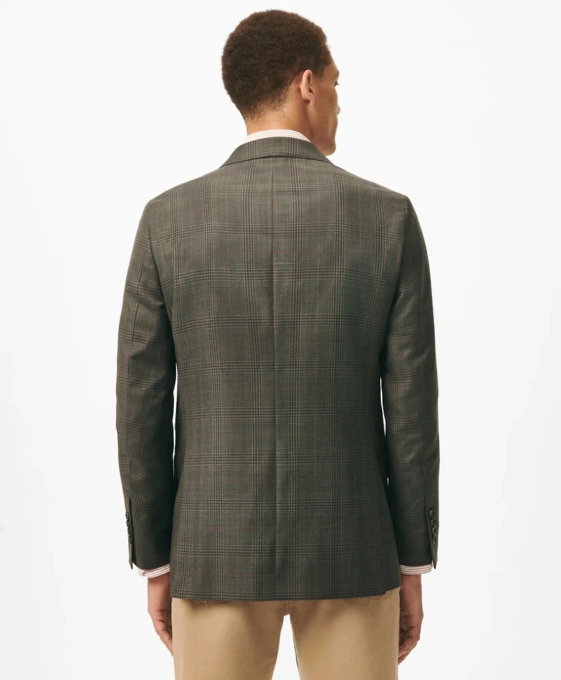 Slim Fit Checked Sport Coat Wool