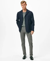 Tailored Shirt Jacket Windowpane Wool-Cashmere Blend
