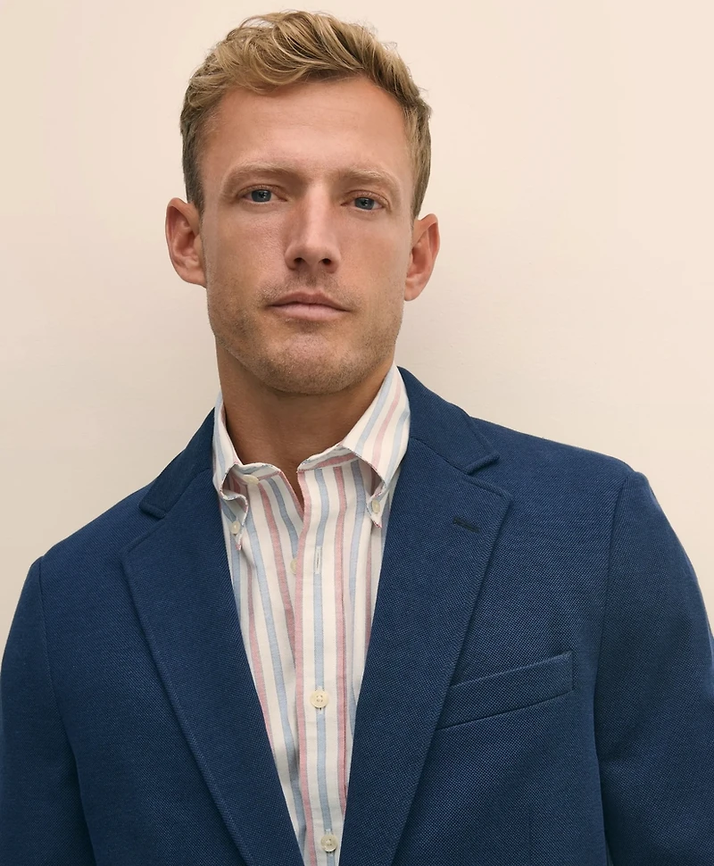 Classic Fit Cotton Pique Knit Sport Coat