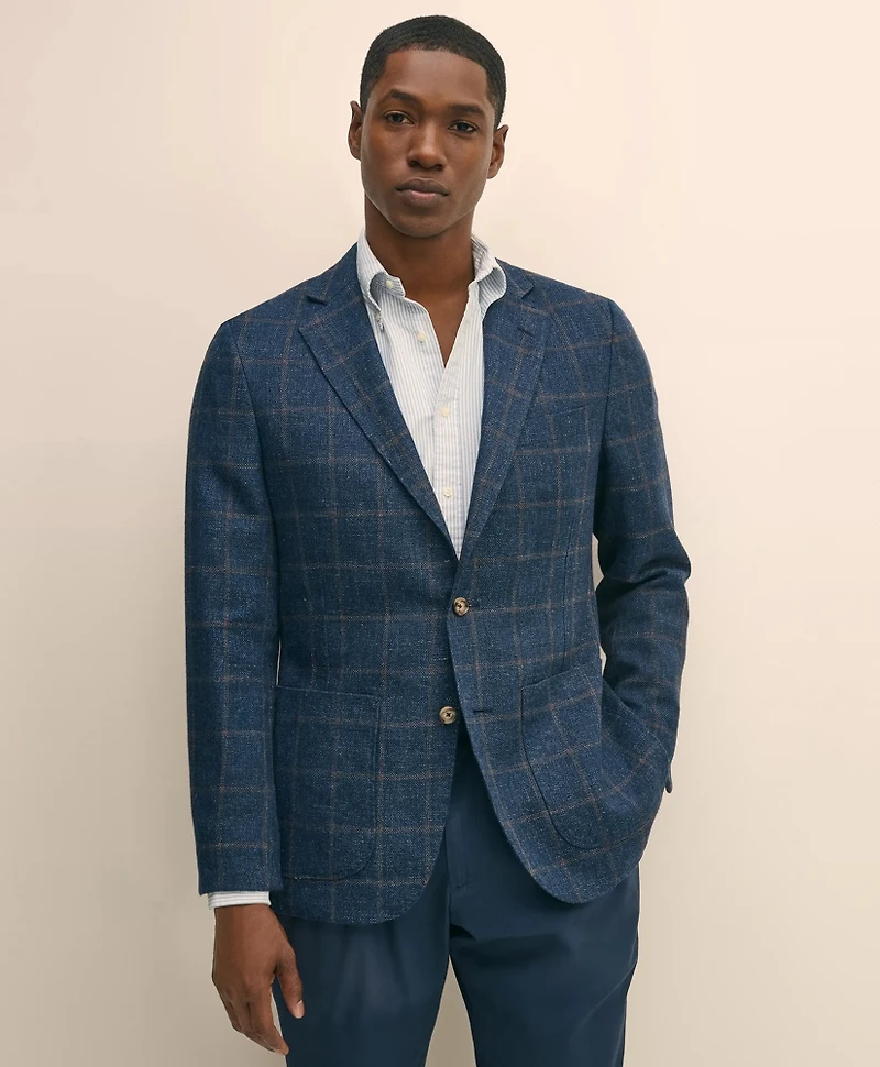 Classic Fit Wool-Linen Hopsack Sport Coat