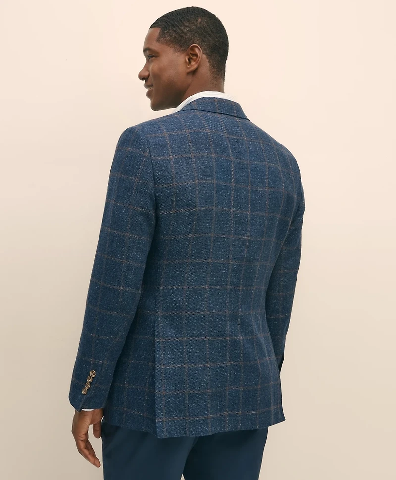 Classic Fit Wool-Linen Hopsack Sport Coat