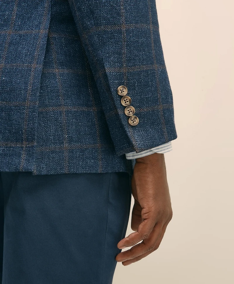 Classic Fit Wool-Linen Hopsack Sport Coat