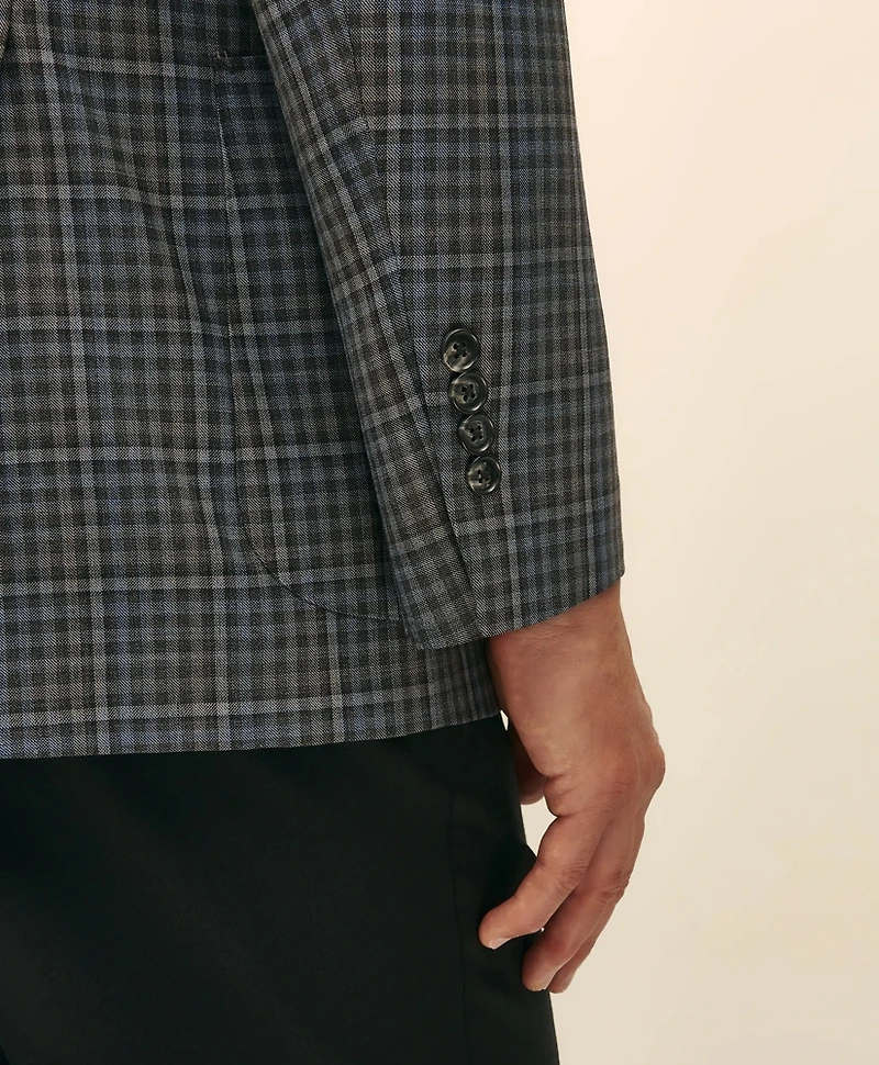 Traditional Fit Wool Gingham Sport Coat