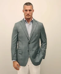 Traditional Fit Wool Check Sport Coat