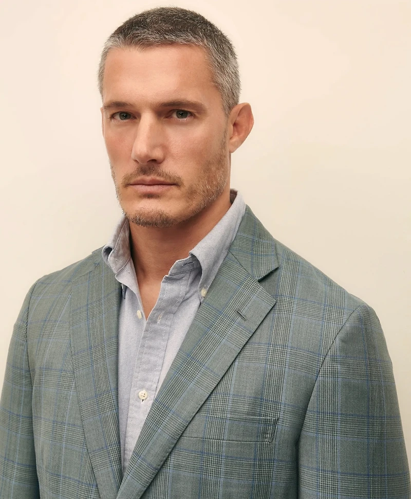 Traditional Fit Wool Check Sport Coat