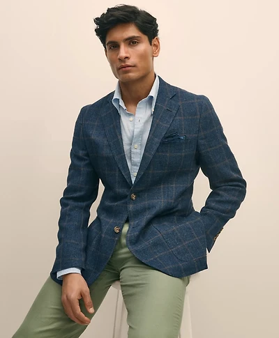 Slim Fit Wool-Linen Hopsack Sport Coat