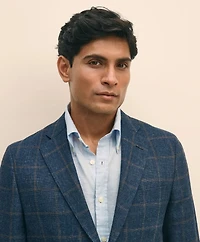 Slim Fit Wool-Linen Hopsack Sport Coat