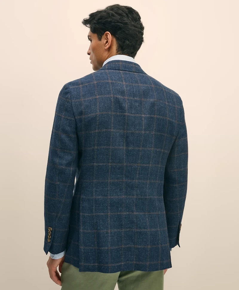 Slim Fit Wool-Linen Hopsack Sport Coat