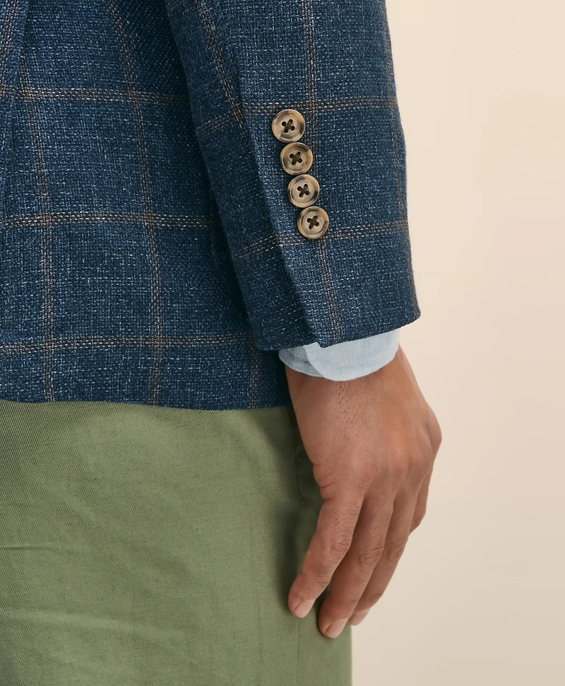 Slim Fit Wool-Linen Hopsack Sport Coat