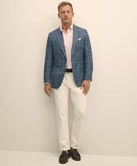 Classic Fit Linen-Silk-Cotton Check 1818 Sport Coat