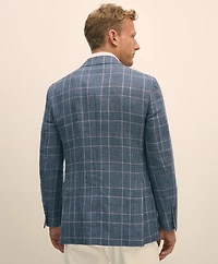 Classic Fit Linen-Silk-Cotton Check 1818 Sport Coat