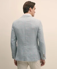 Classic Fit Linen-Wool-Silk Glen Plaid Sport Coat