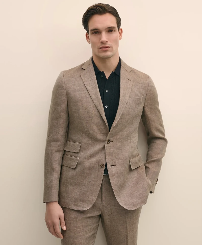 Classic Fit Linen 1818 Herringbone Sport Coat