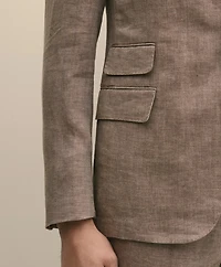 Classic Fit Linen 1818 Herringbone Sport Coat