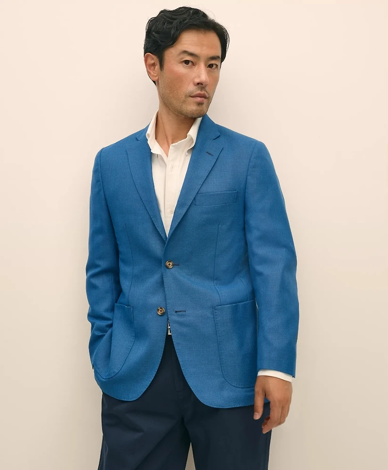 Slim Fit Sport Coat Hopsack Wool
