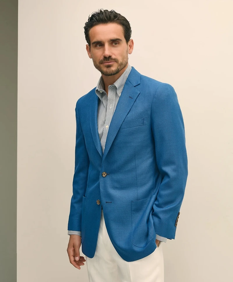 Traditional Fit Sport Coat Hopsack Wool