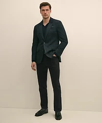 Classic Fit Wool Cotton Knit Check Sport Coat