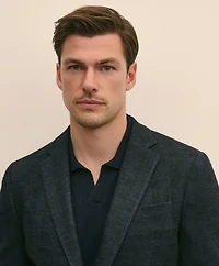 Classic Fit Wool Cotton Knit Check Sport Coat