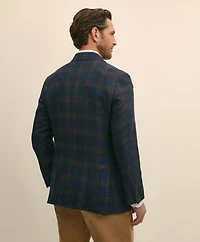 Traditional Fit Wool-Cotton-Silk-Cashmere Hopsack Check Sport Coat