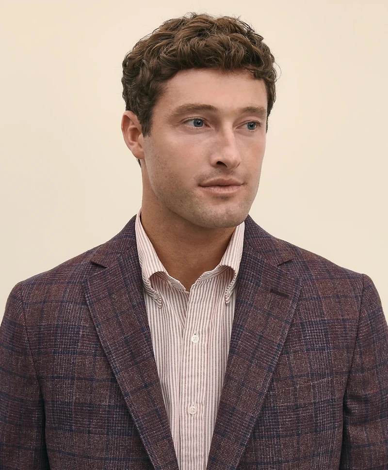 Classic Fit Wool Flannel Plaid Sport Coat