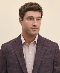 Classic Fit Wool Flannel Plaid Sport Coat