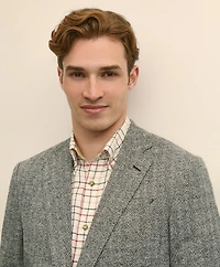 Classic Fit Herringbone Knit Sport Coat Wool-Cotton