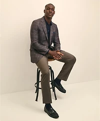 Traditional Fit Wool Plaid-Gingham Sport Coat