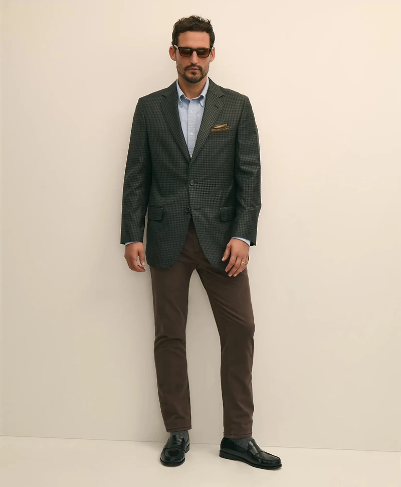 Traditional Fit Wool Gingham Sport Coat
