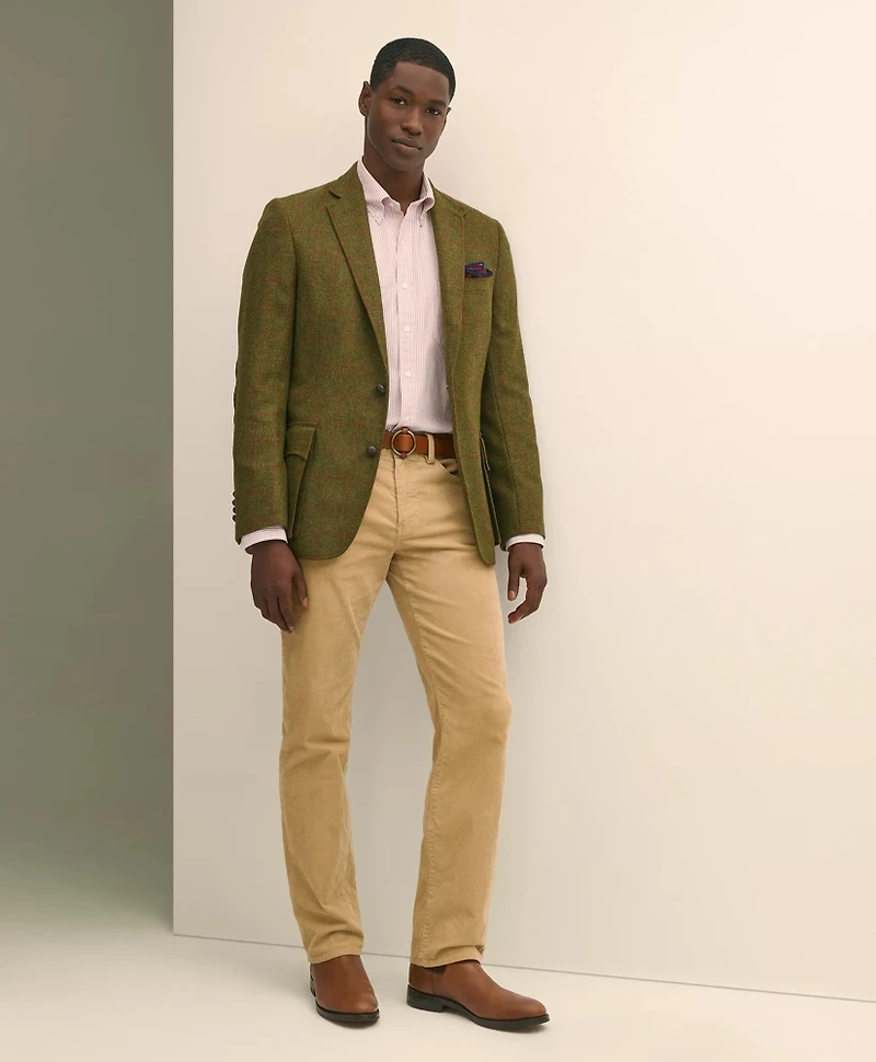 Classic Fit Wool-Cashmere Tweed Windowpane 1818 Sport Coat