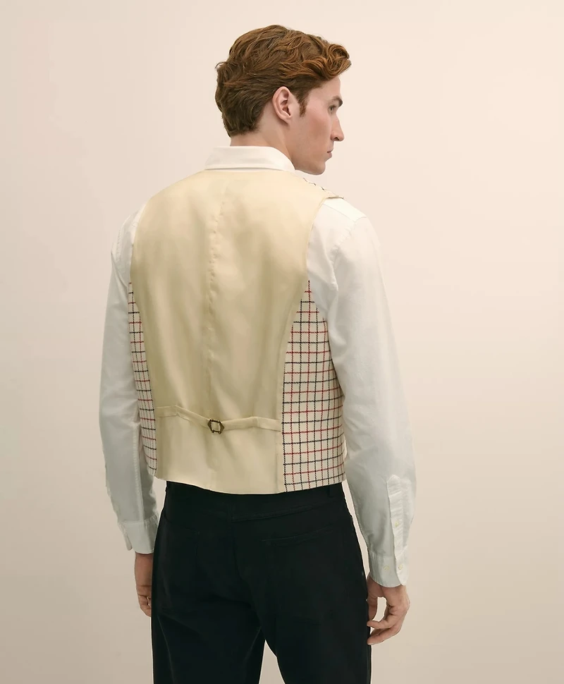 Classic Fit Wool Tattersall Suit Vest