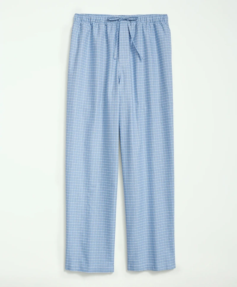 Cotton Oxford Windowpane Lounge Pants