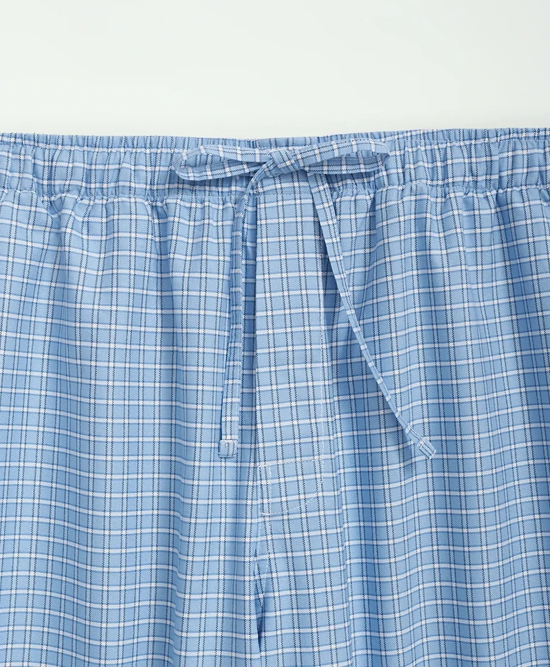 Cotton Oxford Windowpane Lounge Pants