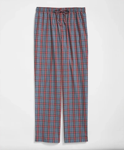 Cotton Broadcloth Tartan Lounge Pants