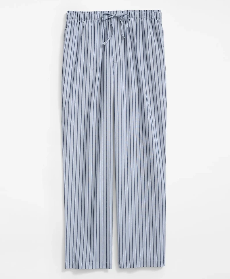 Cotton Broadcloth Striped Lounge Pants