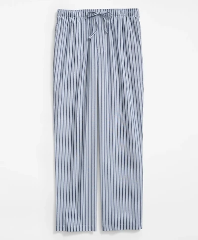 Cotton Broadcloth Striped Lounge Pants