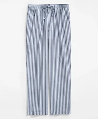 Cotton Broadcloth Striped Lounge Pants