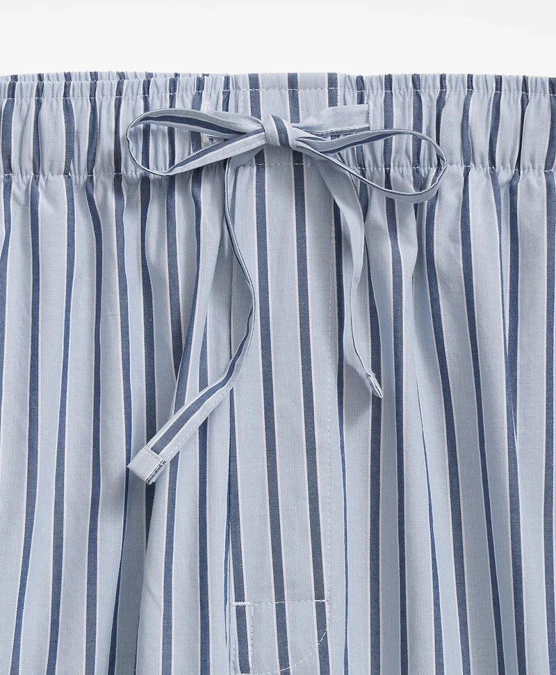 Cotton Broadcloth Striped Lounge Pants