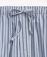 Cotton Broadcloth Striped Lounge Pants